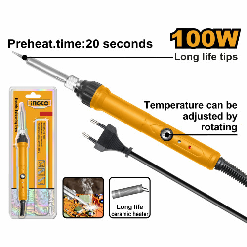 Паяльник электрический прямое, конусное 100Вт SUPER INGCO SI0110831
