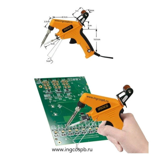 Паяльник с устройством подачи припоя 90 Вт INGCO SI016732 INDUSTRIAL