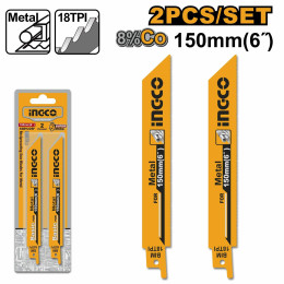 Полотно для сабельной пилы по металлу 150мм 2шт INGCO SSB922EF