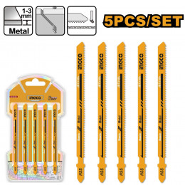 Полотна по металлу для электролобзика 5 шт INGCO JBT318A