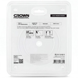 Пильный диск по металлу CROWN CAS-MS3634160DC (для CROWN CT25030HX)
