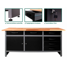 Стол-верстак для мастерской BAUMEISTER BTC-008