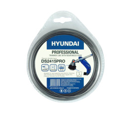 Леска для триммера HYUNDAI DS-2415 PRO 2,4мм*15м,двухсл.квадрат.