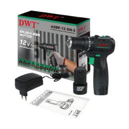 Дрель-шуруповерт ударная аккумуляторная DWT ASBP-12DN-2