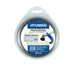 Леска для триммера HYUNDAI DS-3015 PRO 3,0мм*15м,двухсл.квадрат.