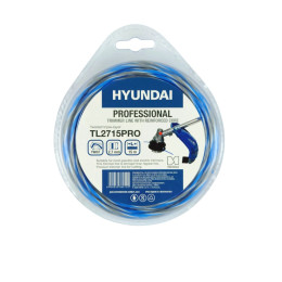 Леска для триммера HYUNDAI TL-2715 PRO 2,7мм*15м,трехсл.витая.