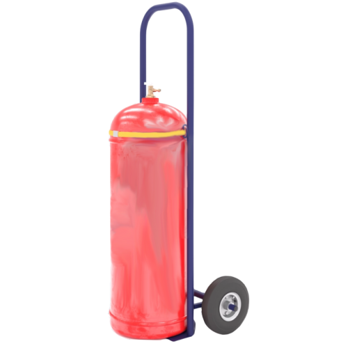 Тележка для перевозки одного пропанового баллона с фиксацией ремнём ПР 1 (колёса d 200 пневмо)