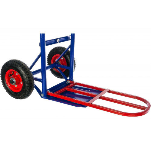 Тележка двухколесная грузовая с дополнительной полкой КГ 150 П колёса пневмо d200мм