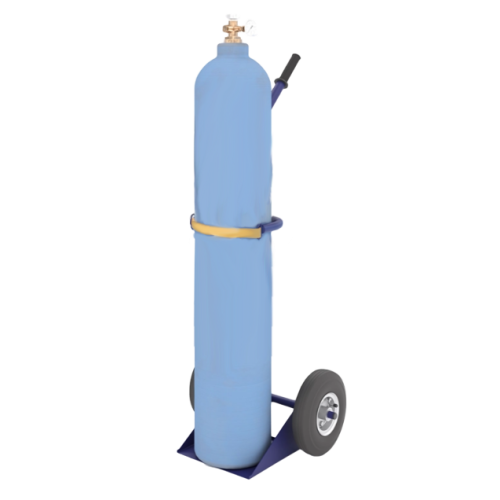 Тележка двухколесная с одной ручкой для перевозки одного баллона ГБР 1 (колёса d250 литые)