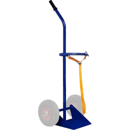 Тележка двухколесная с одной ручкой для перевозки одного баллона с фиксацией ремнем ГБР 1 без колёс