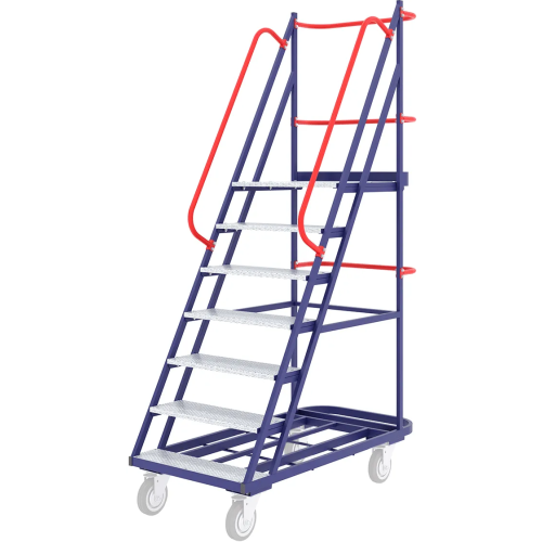 Лестница сварная передвижная ЛС 6 (670х1390х2150мм) 6 ступеней, без колёс