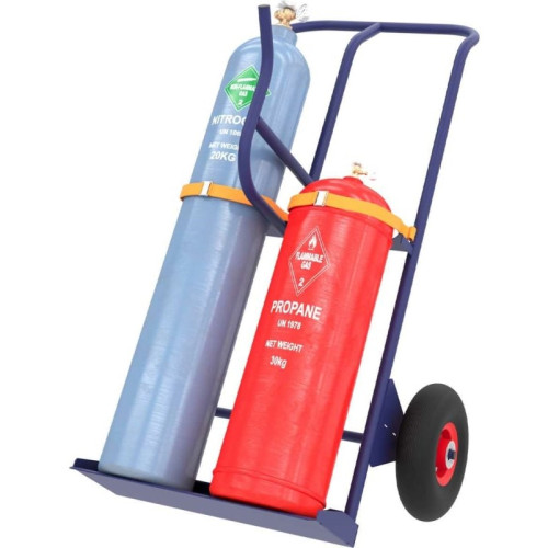 Тележка двухколесная сварочный пост с фиксацией ремнём КП 2 У колёса пневмо d350мм