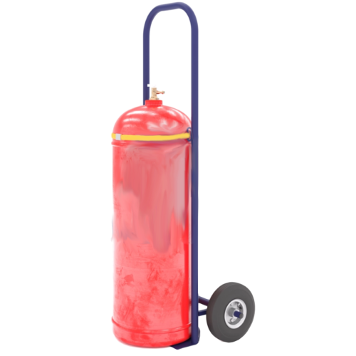 Тележка двухколесная для перевозки одного пропанового баллона ПР 1 (колёса d 200 литые)