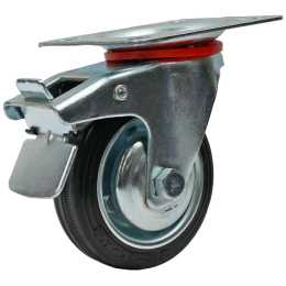 Колесная опора поворотная с тормозом RAD AB 75