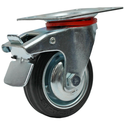 Колесная опора поворотная с тормозом RAD AB 75