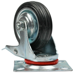 Колесная опора поворотная с тормозом RAD AB 75