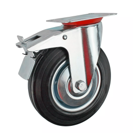Колесная опора поворотная с тормозом RAD AB 200