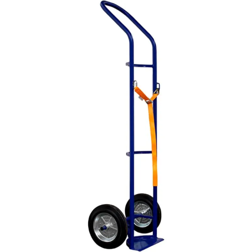 Тележка двухколесная для перевозки одного баллона с фиксацией ремнём ГБ 1 (колёса d 250 литая резина)