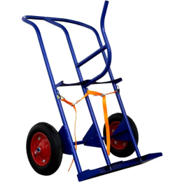 Тележка двухколесная сварочный пост с фиксацией ремнём КП 2 У колёса пневмо d350мм