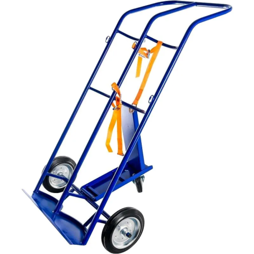 Тележка для перевозки 2-х баллонов с фиксацией ремнём КП 2 (колёса d 250 литая резина + d160 опорное)