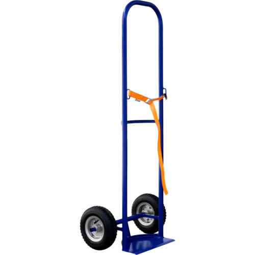 Тележка двухколесная для перевозки одного пропанового баллона с фиксацией ремнём ПР 1 (колёса d 200 литые)