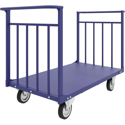 Тележка платформенная четырёхколёсная усиленная две ручки ТПУД 7 (800х1400) без колёс