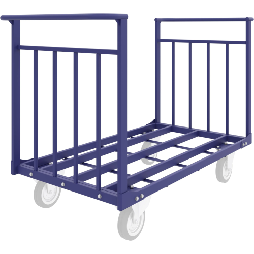 Тележка четырёхколёсная усиленная каркасная с двумя ручками ТТД 10 (800х1800) без колёс