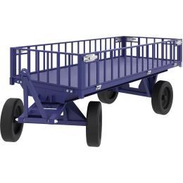 Большегрузная телега каркасная БТ 5 КБ 1 1250х3000 с бортами, без колёс