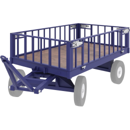 Большегрузная телега каркасная БТ 2 КБ 1250х2500 с каркасными бортами (без колёс)