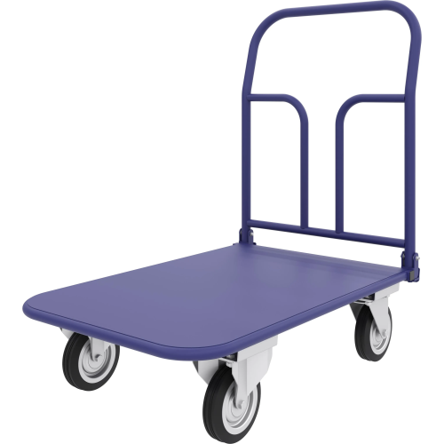 Тележка платформенная четырёхколёсная складная ручка, педаль. ТПСР 1 М (500х800)