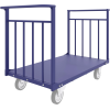 Тележка платформенная четырёхколёсная усиленная две ручки ТПУД 7 (800х1400) без колёс