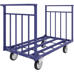Тележка четырёхколёсная усиленная каркасная с двумя ручками ТТД 7 (800х1400) без колёс