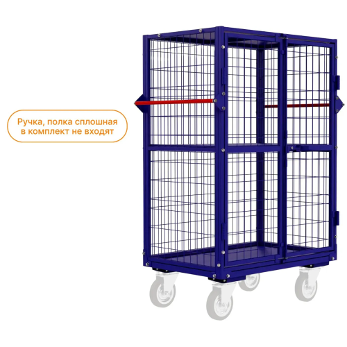 Шкаф сетчатый, дно - листовой металл, с двумя дверками ШСМ 6 (800х1200х1500) без колёс
