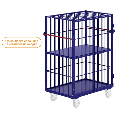 Шкаф трубчатый, дно - листовой металл, с двумя дверками ШТМ 6 (800х1200х1500) без колёс