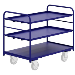Тележка платформенная ТЯ 6 (800х1200) в комплекте с двумя полками с бортиком ПБ-6