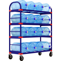 Тележка четырёхколёсная для перевозки 16-и бутылей воды ТСВД 16 без колёс