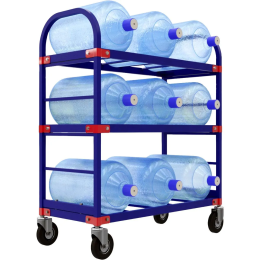 Тележка четырёхколёсная для перевозки 9-и бутылей воды ТСВД 9 без колёс