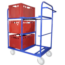 Тележка платформенная четырёхколёсная трехъярусная ТДЯ (636х896х1013мм) без колёс