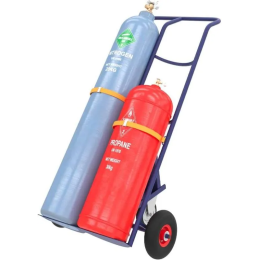 Тележка двухколесная для перевозки 2-х баллонов КП 2 (колёса d 250 пневмо + d160 опорное)