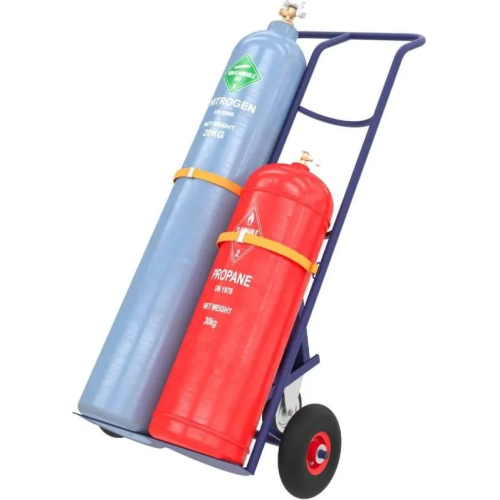 Тележка двухколесная для перевозки 2-х баллонов КП 2 (колёса d 250 пневмо + d160 опорное)