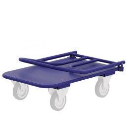 Тележка платформенная четырёхколёсная складная ручка, педаль. ТПСР 4 М Зацеп (600х1200)