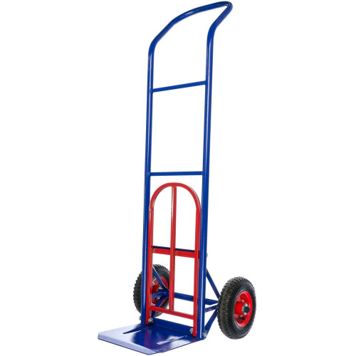 Тележка двухколесная грузовая с дополнительной полкой КГ 150 П колёса пневмо d200мм