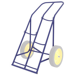 Тележка для перевозки двух баллонов с фиксацией ремнем КП 2.1 с комплектом колес d380 мм вспененный полиуретан (2 шт)