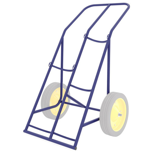 Тележка для перевозки двух баллонов с фиксацией ремнем КП 2.1 с комплектом колес d380 мм вспененный полиуретан (2 шт)