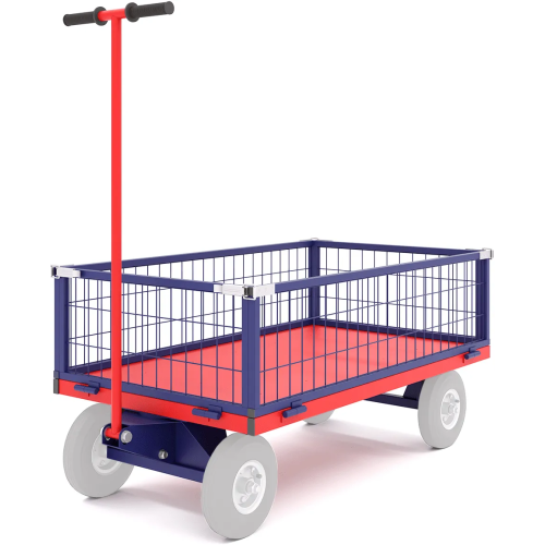 Тележка платформенная четырёхколёсная, усиленная, с поворотной осью ТПОБ 2 С (600х900х300) без колёс