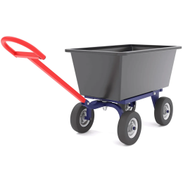 Тележка Дворника и Садовника с поворотной осью ТДС (580х990х530мм) колёса пневмо d200мм, Объем 90 л, г/п 150кг