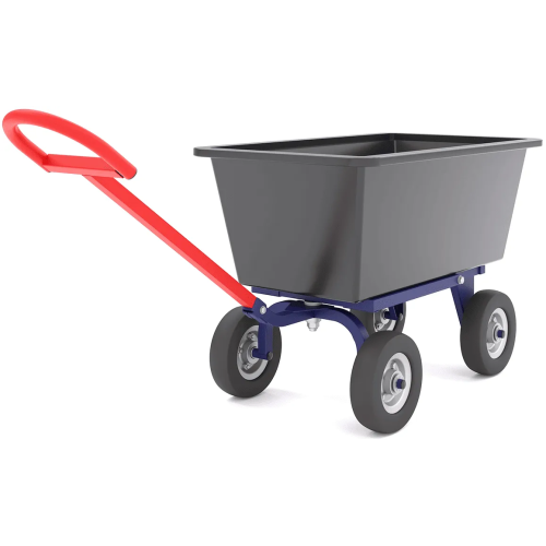 Тележка Дворника и Садовника с поворотной осью ТДС (580х990х530мм) колёса пневмо d200мм, Объем 90 л, г/п 150кг