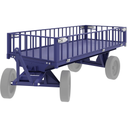 Большегрузная телега каркасная БТ 5 КБ 1 1250х3000 с бортами, без колёс