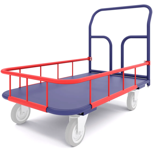 Тележка платформенная четырёхколёсная с бортиком 170мм ТПБ 2 600х900