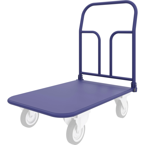 Тележка платформенная четырёхколёсная складная ручка, педаль. ТПСР 1 М (500х800)